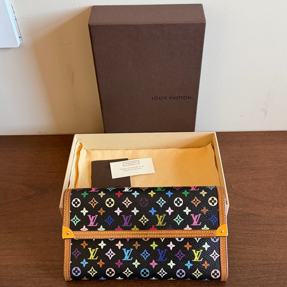 Louis Vuitton Black Murakami Wallet